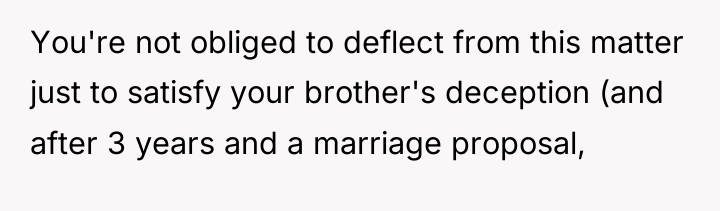 You're not obliged to deflect from this matter just to...