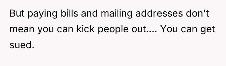 But paying bills and mailing addresses don't mean you can...