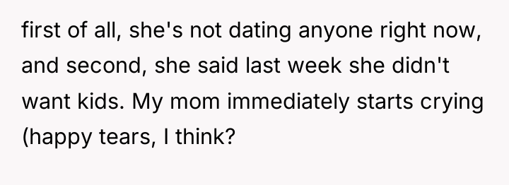 first of all, she's not dating anyone right now, and...