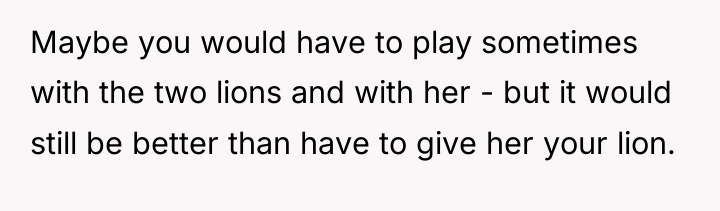 Maybe you would have to play sometimes with the two...