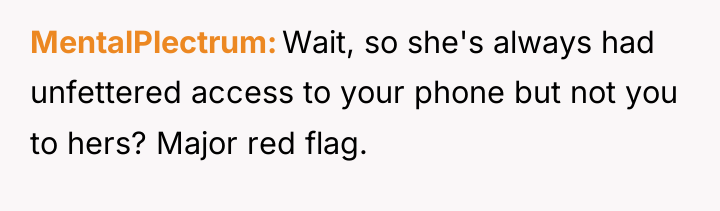 MentalPlectrum Wait, so she's always had unfettered access to your...