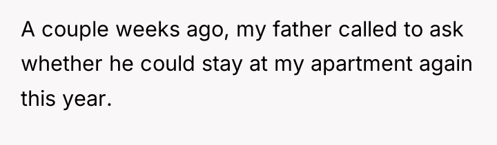 A couple weeks ago, my father called to ask whether...
