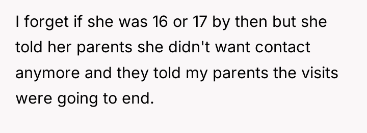 I forget if she was 16 or 17 by then...