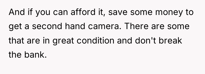 And if you can afford it, save some money to...