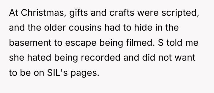 At Christmas, gifts and crafts were scripted, and the older...
