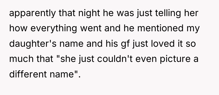 apparently that night he was just telling her how everything...
