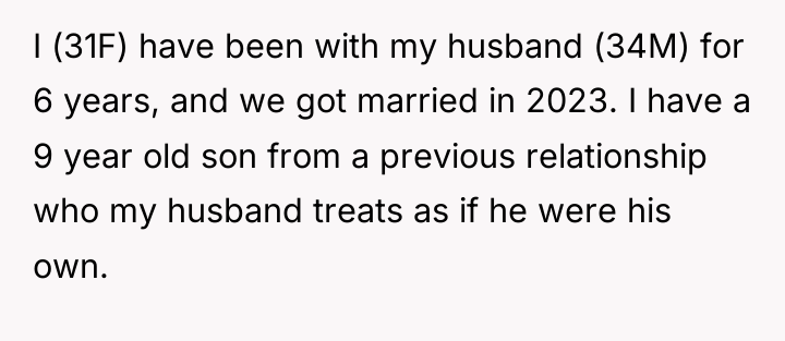I (31F) have been with my husband (34M) for 6...