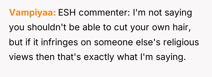 Vampiyaa ESH commenter: I'm not saying you shouldn't be able...
