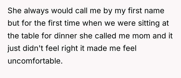 She always would call me by my first name but...