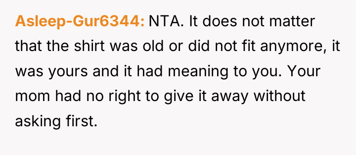 Asleep-Gur6344 NTA. It does not matter that the shirt was...