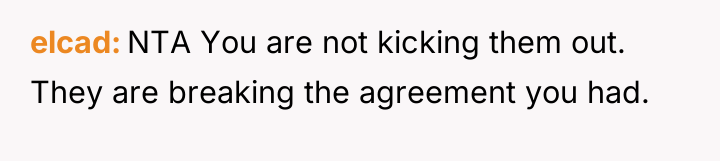 elcad NTA You are not kicking them out. They are...