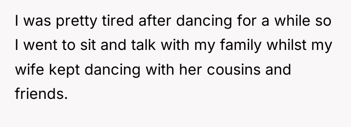 I was pretty tired after dancing for a while so...