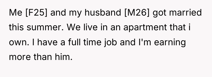 Me [F25] and my husband [M26] got married this summer....