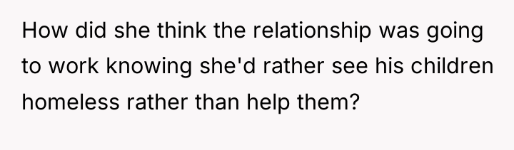How did she think the relationship was going to work...