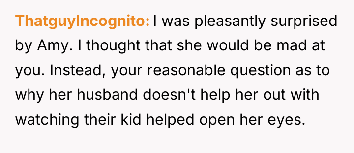ThatguyIncognito I was pleasantly surprised by Amy. I thought that...