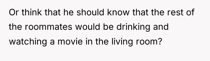 Or think that he should know that the rest of...