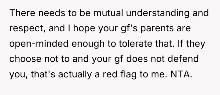 There needs to be mutual understanding and respect, and I...