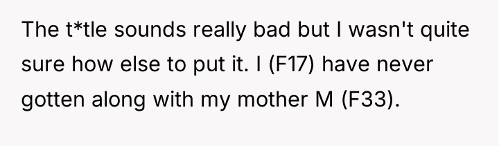 The t*tle sounds really bad but I wasn't quite sure...