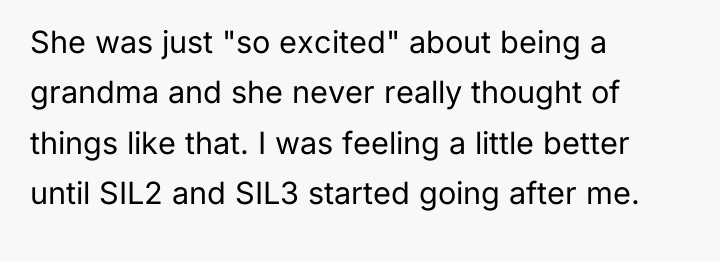 She was just "so excited" about being a grandma and...