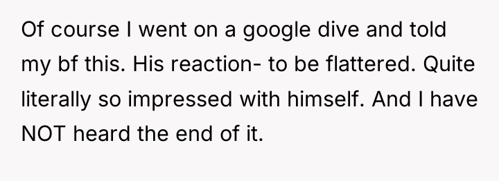 Of course I went on a google dive and told...