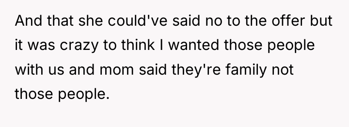 And that she could've said no to the offer but...