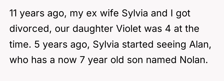 11 years ago, my ex wife Sylvia and I got...
