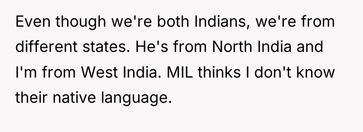 Even though we're both Indians, we're from different states. He's...