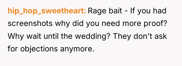 hip_hop_sweetheart Rage bait - If you had screenshots why did...