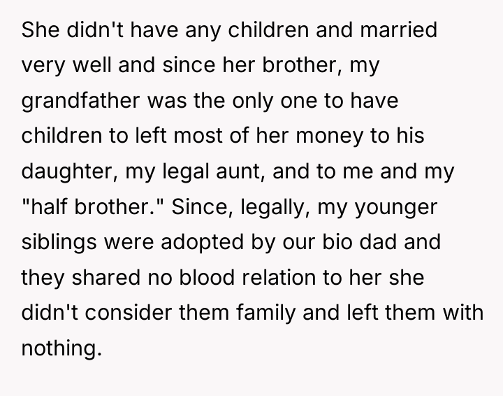 She didn't have any children and married very well and...