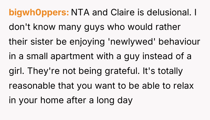 bigwh0ppers NTA and Claire is delusional. I don't know many...