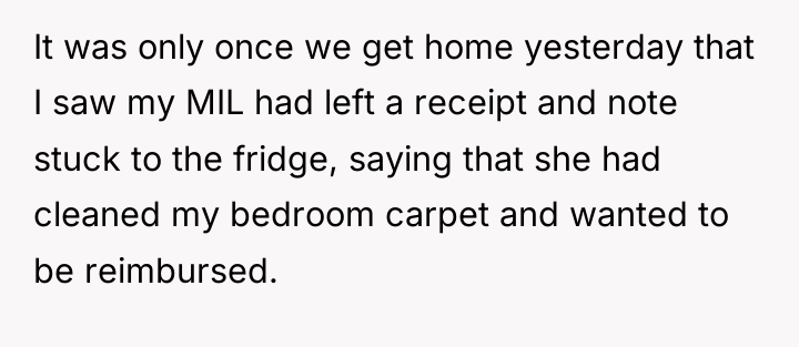 It was only once we get home yesterday that I...