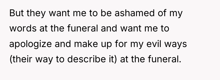 But they want me to be ashamed of my words...