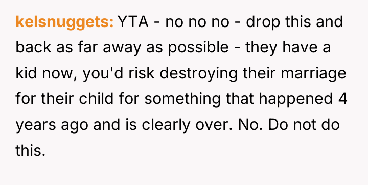 kelsnuggets YTA - no no no - drop this and...