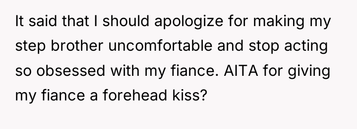 It said that I should apologize for making my step...
