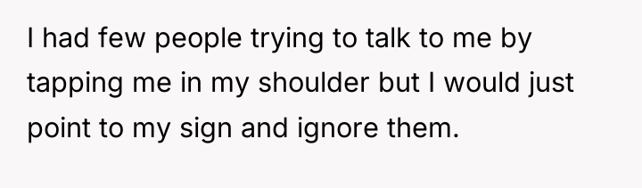 I had few people trying to talk to me by...