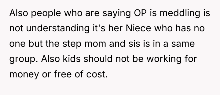 Also people who are saying OP is meddling is not...