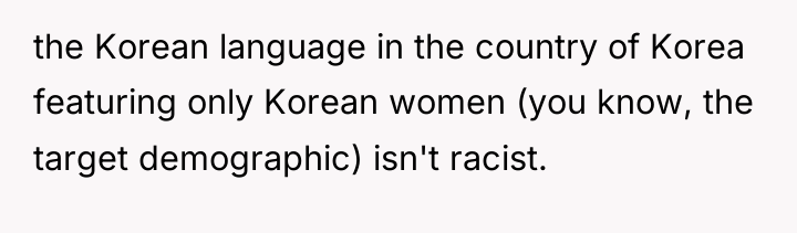 the Korean language in the country of Korea featuring only...