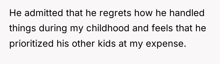 He admitted that he regrets how he handled things during...