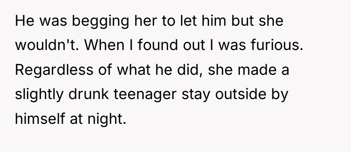 He was begging her to let him but she wouldn't....