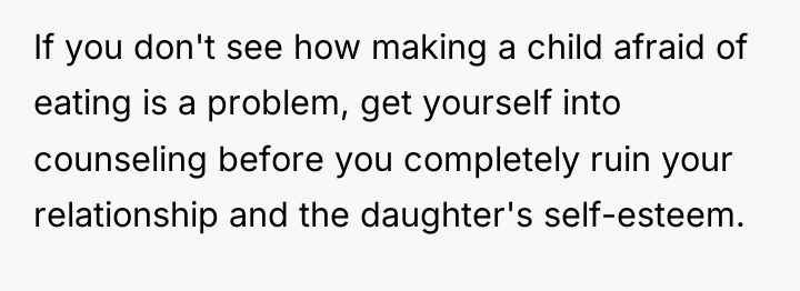 If you don't see how making a child afraid of...