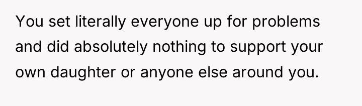 You set literally everyone up for problems and did absolutely...