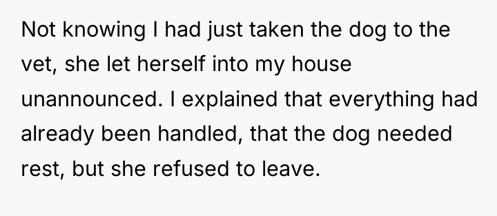 Not knowing I had just taken the dog to the...