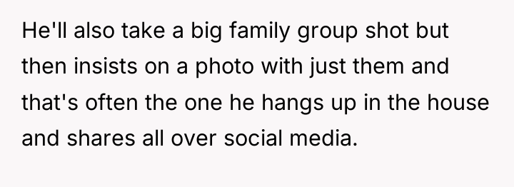 He'll also take a big family group shot but then...