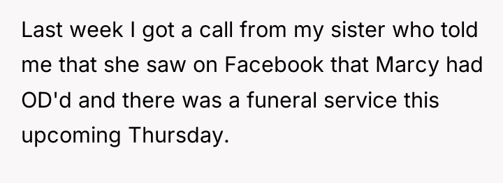Last week I got a call from my sister who...