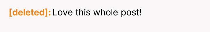 [deleted] Love this whole post!