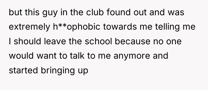 but this guy in the club found out and was...