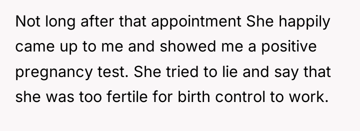 Not long after that appointment She happily came up to...