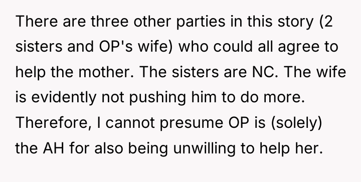 There are three other parties in this story (2 sisters...