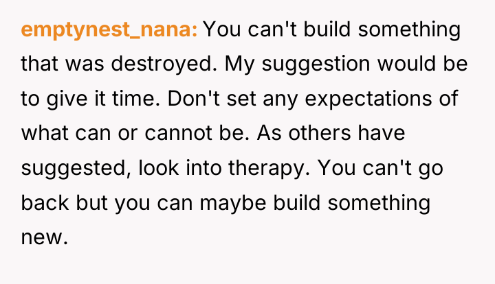 emptynest_nana You can't build something that was destroyed. My suggestion...