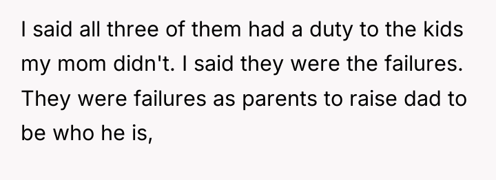 I said all three of them had a duty to...